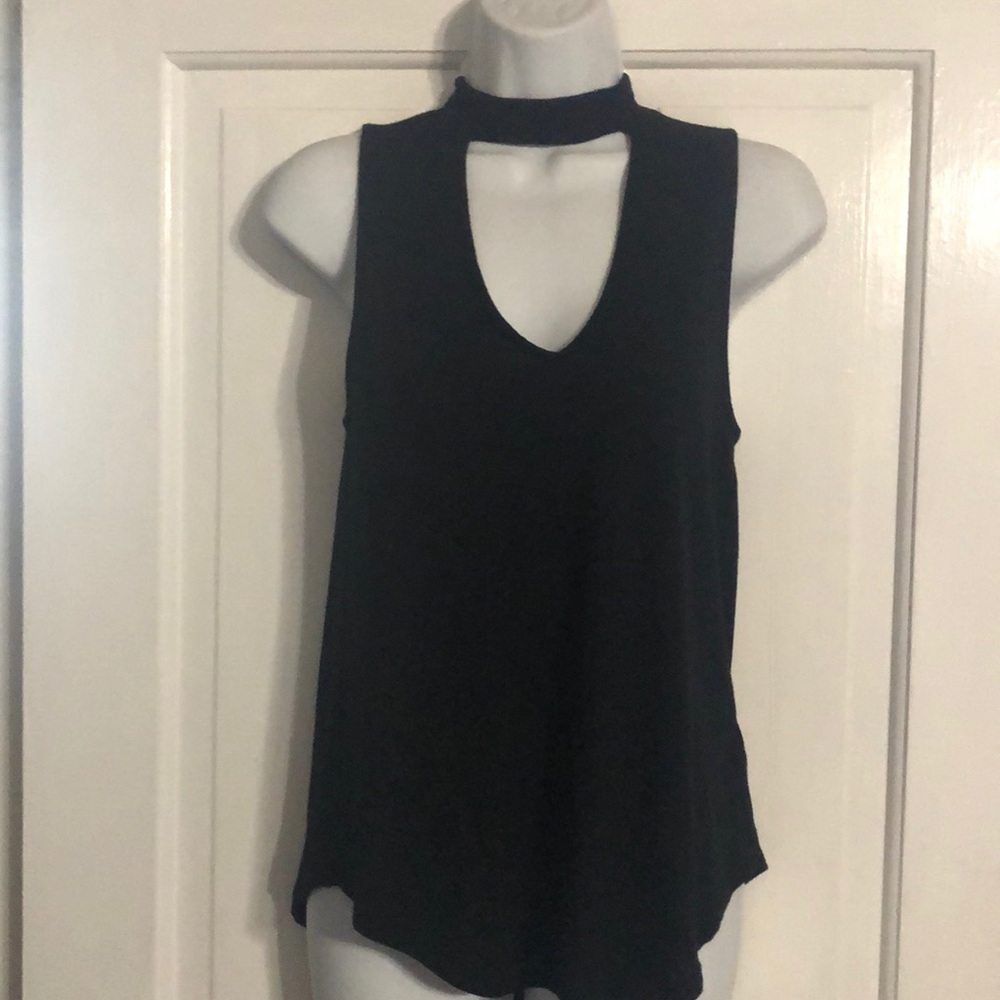 Express black choker tank